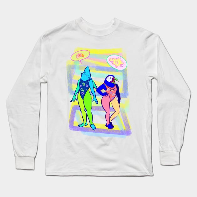 HEALTHY LUNCH Long Sleeve T-Shirt by rapidpunches